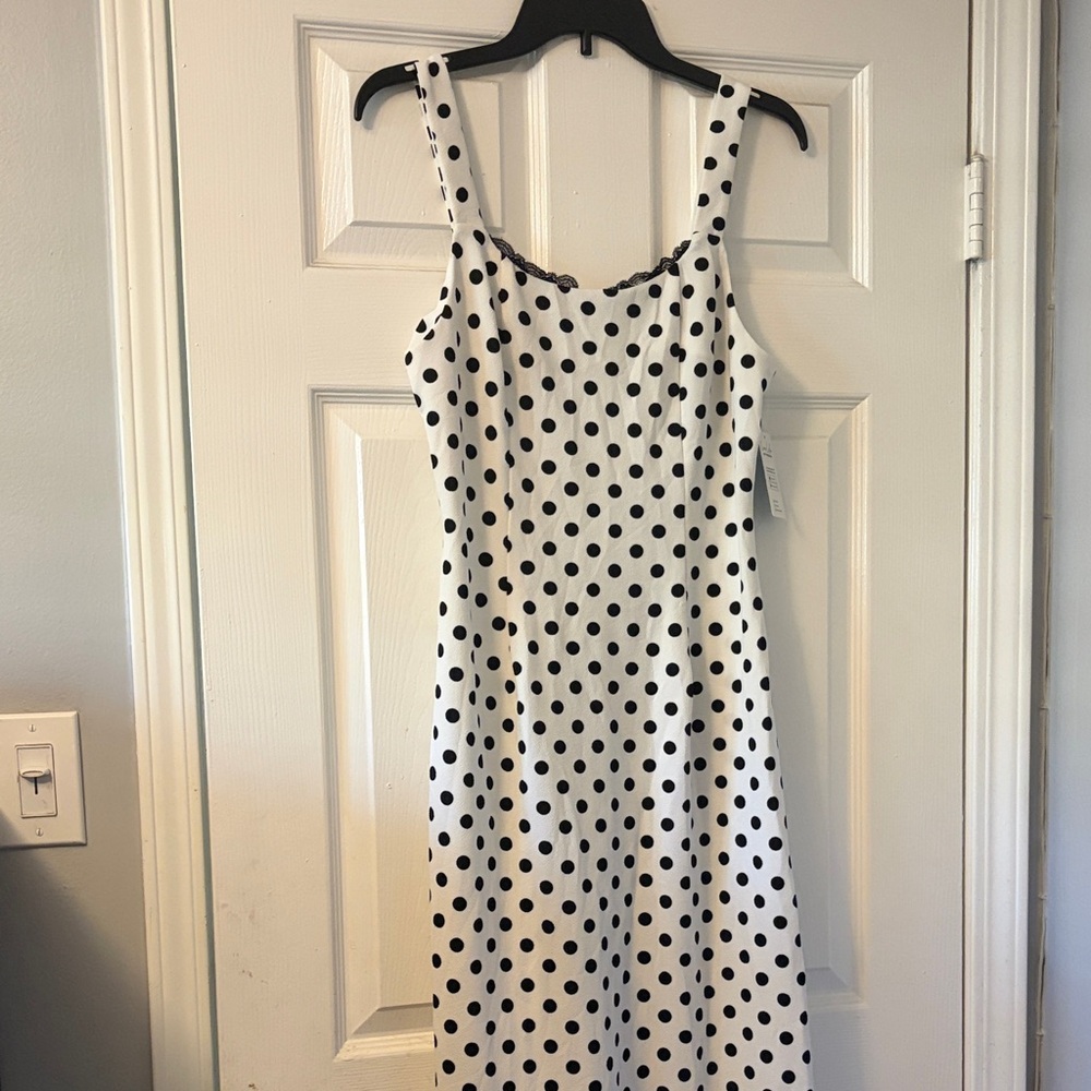 Cupshe Black and White Polka Dot Midi Dress